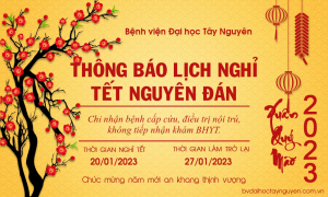 BV ĐHTN thông báo lịch nghỉ Tết Nguyên Đán 2023